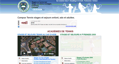 Desktop Screenshot of campustennis.fr