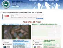 Tablet Screenshot of campustennis.fr